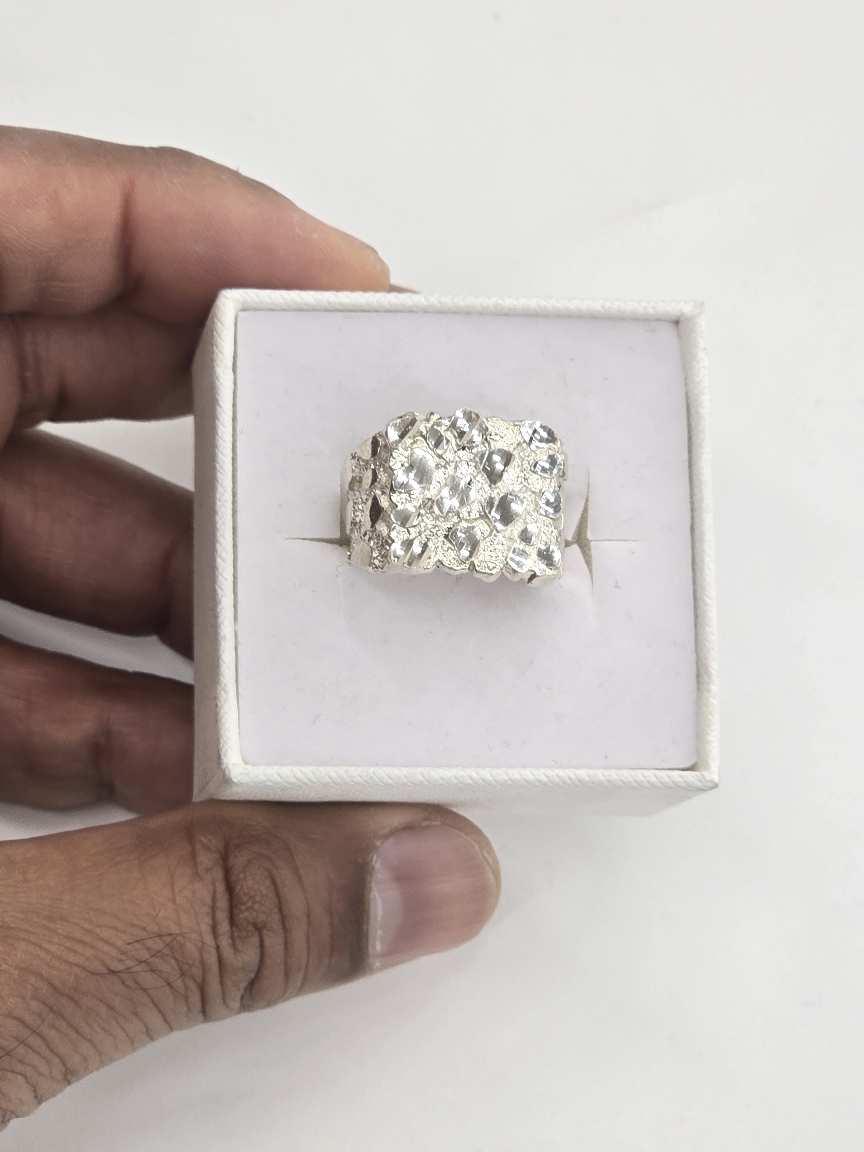 925 Sterling Silver Nugget Ring